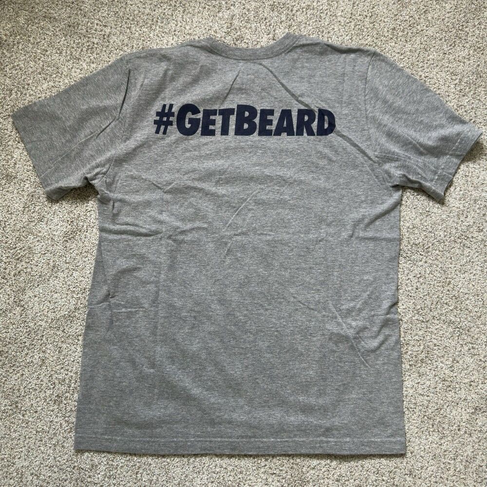 Nike Boston Red Sox Get Beard Graphic T-Shirt Gray Men’s Large MLB - Picture 2 of 6
